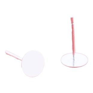 防过敏纯银平面耳钉925银平托耳针手工耳环银饰配件diy耳饰材料