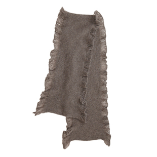 饮水鸟藏地100%牦牛绒流苏围巾女秋冬针织毛线围脖软糯保暖