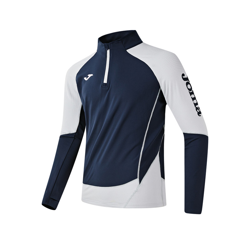 Joma26年秋新款加绒半拉链长袖T恤牛奶丝户外训练保暖上衣 猎鹰Ⅱ