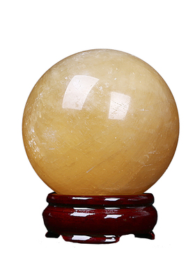黄水晶球摆件天然水晶球客厅卧室西北厨房工艺品包邮