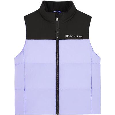 波司登儿童羽绒马甲女童撞色立领四防厚款外穿立领马甲男四防抗菌