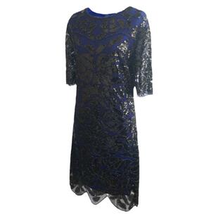 短袖串珠亮片重工艺复古风1920盖茨比品质宴会连衣裙晚宴聚会派对