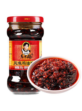 老干妈风味豆豉干煸肉丝鸡油辣椒红油腐乳贵州特产油辣椒调味料