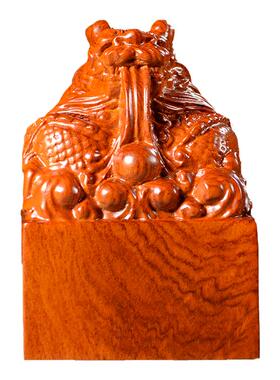 摆件印章乾隆黄花梨木雕