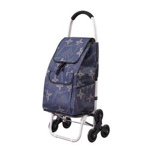 购物车买菜小拉车可折叠手拉车老人铝合金家用轻便爬楼拉杆车推车