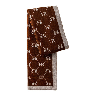 HR赫莲娜纯羊毛围巾女秋冬季披肩外搭加厚保暖围脖生日礼物送女生