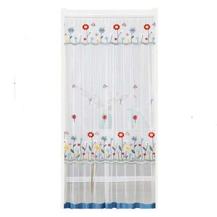 特价新品免打孔防蚊门帘双纱蕾丝隔断帘夏季帘子装饰卧室四季通用