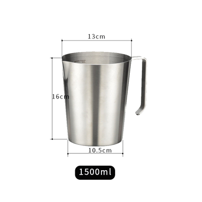 加厚大号量杯带刻度304不锈钢计量杯家用烘焙奶茶度量杯拉花杯