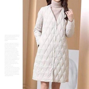 羽绒内胆女款服女配大衣修身轻薄2025年新款内搭中长款内穿白鸭绒