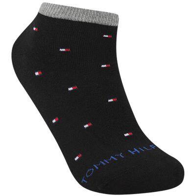 Tommy男装提花撞色镶边短筒袜子