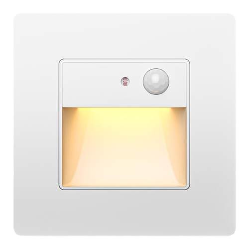 LED小夜灯人体感应智能地脚灯86型嵌入楼梯踏步追光灯楼道走廊灯