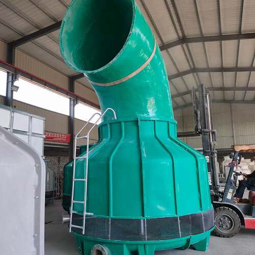 厂家新型圆形逆流冷却塔 工业闭式70T玻璃钢冷却塔水塔降温冷水塔