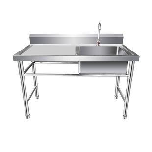 1.2厚国标304不锈钢水池洗菜池洗碗池单双槽洗衣台厨房商用家用