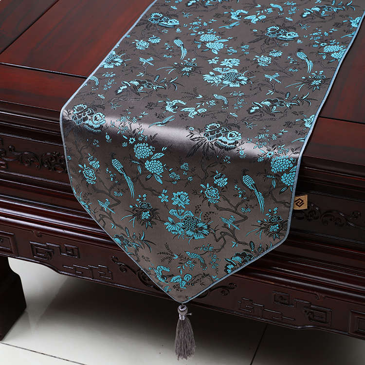 中式古典时尚布艺桌旗织锦缎隔热垫桌布简约田园台布餐桌茶几桌垫