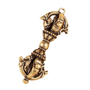 复古黄铜钥匙扣纯铜手工金刚降魔杵汽车钥匙链小挂件吊坠饰品男女