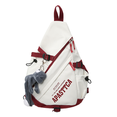 阿哟工装风大容量斜挎胸包