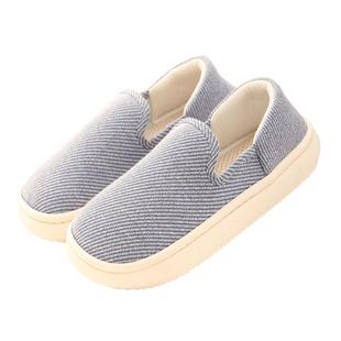 春秋薄款家居拖鞋春夏亚麻布鞋月子鞋居家男女室内厚底棉拖鞋包跟