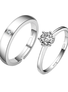 50分60分女戒六爪仿真女钻戒