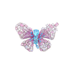 精致镂空蝴蝶胸针女款气质时尚奢华西装胸花高级大衣固定别针配饰