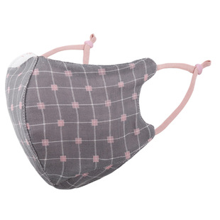 秋冬纱布纯棉口罩新款纯棉可水洗全棉保暖防寒格纹面罩加厚女士