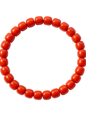 南红火焰纹锦红玛瑙本命年手串