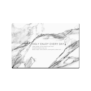 OGLY浴室吸水地垫卫生间厕所门口速干脚垫硅藻泥软垫黑白防滑地垫