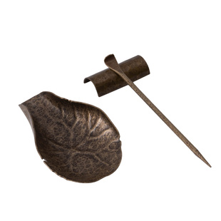 清山胡同中式复古铜茶则茶荷茶拨茶枕三件套禅意功夫茶具配件大全