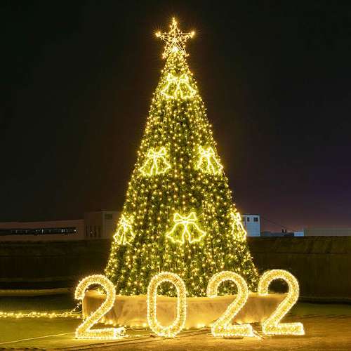 亚克力圣诞树 超大型户外8米9米10米炫彩LED装饰发闪光圣诞树厂家