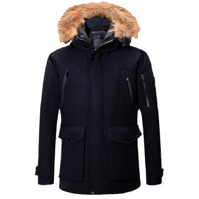 鼎铜羽绒服商务休闲短款连帽立领