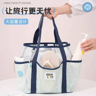 新款 手提网眼沙滩包大容量泳泳衣包包洗漱游泳镜收纳袋单肩