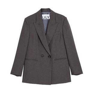 【宋茜同款】LILY新款女装气质高级通勤设计感简约职业西装外套