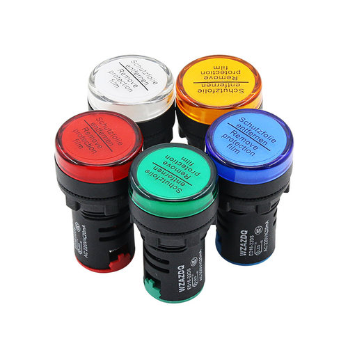 奥尊 LED信号灯电源指示灯AD16-22DS 24V220V380V 22MM红绿黄蓝白