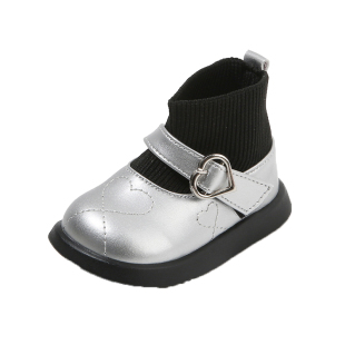 秋冬季女宝宝短靴子1一2-3岁小童婴儿二棉鞋加绒保暖软底学步鞋子