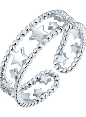 六桂福珠宝星星双层戒指