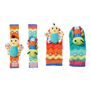 Sozzy宝宝手腕带袜子新生儿益智0-3-6个月1岁摇铃手表带婴儿玩具