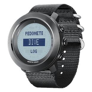North Edge潜水手表碳纤维磁吸充电测深自由潜户外游泳防水100米