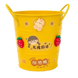 创意铁艺笔筒学生桌面收纳盒简约可爱办公室笔桶摆件儿童女孩男孩书桌大容量高级感轻奢多功能文具笔架笔盒