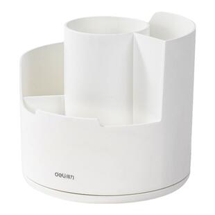 得力旋转笔筒多功能带手机支架儿童360度书桌面大容量铅笔文具收纳盒螺旋置物文具笔架笔座