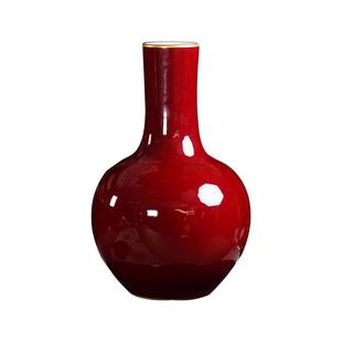 宁封窑景德镇仿古手绘陶瓷花瓶摆件客厅博古架瓷瓶新中式复古瓷器