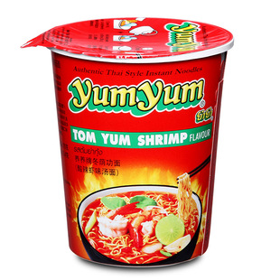 泰国进口方便面 养养牌yumyum冬阴功酸辣虾味汤面70g【杯面清汤】