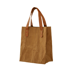 简约加厚牛皮纸收纳袋手提补习袋购物袋文件袋环保纸袋便当饭盒袋