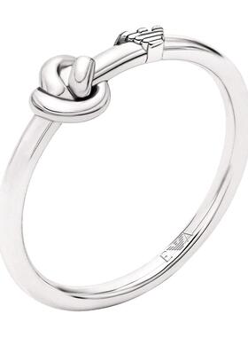 阿玛尼女士立体绳结经典鹰标戒指