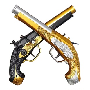 热销仿真加勒比可发射软弹海盗枪经典火铳造型儿童玩具小手枪