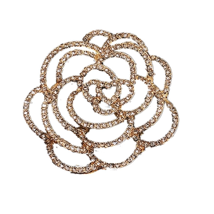 自制山茶花小香风胸针高档奢华可爱日系大衣别针装饰创意百搭配饰