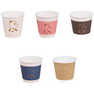 一次性纸杯奶茶咖啡热喝水饮茶杯双层中空加厚喜宴酒席商用办公室