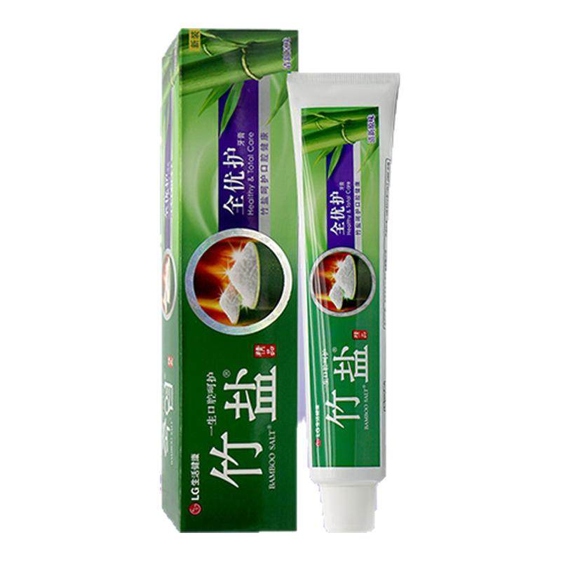 LG竹盐精品全优护牙膏清新原味清新口气120g/170g/220g家庭囤货装