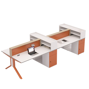 员工位办公桌椅组合46双四六人位简约现代屏风职员卡座对坐面对面