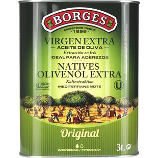 borges伯爵原装进口特级初榨橄榄油食用油3L高温炒菜凉拌生饮
