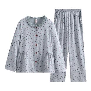 芬腾睡衣女款2026新款纯棉秋款居家服春秋季女士长袖套装家居服