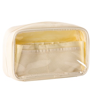 得力大容量透明火山包笔袋ins风文具盒女童女款女孩24年新款初中生铅笔盒小学生高中学生女生高颜值简约日系